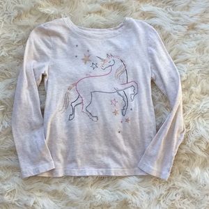 5/$25 gap unicorn graphic long sleeve tee XS